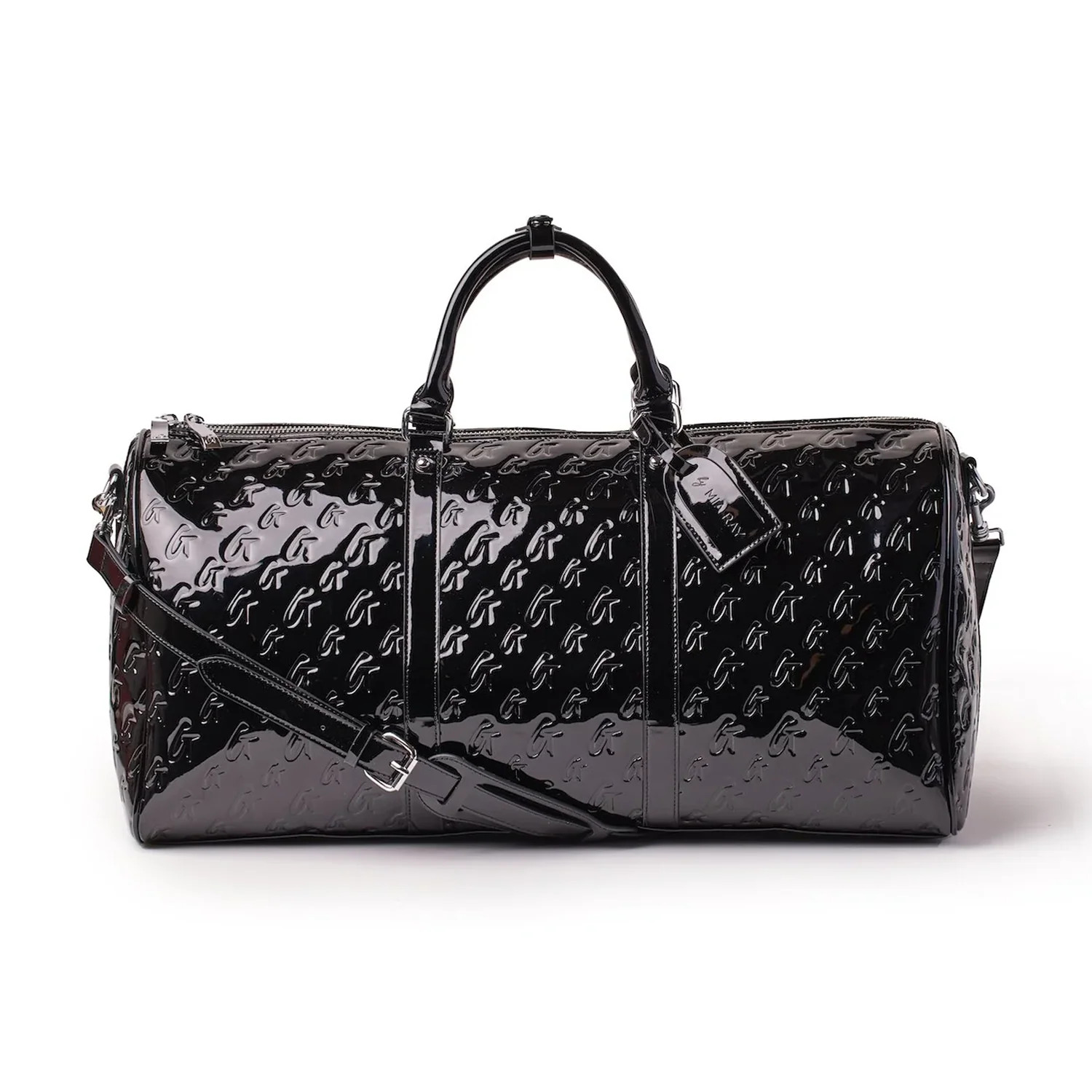 MONOGRAM DUFFLE BAG - MIRROR BLACK | Glam-Aholic Lifestyle