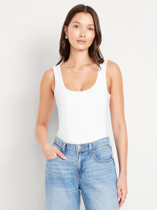 Double-Layer Scoop-Neck Bodysuit | Old Navy (US)