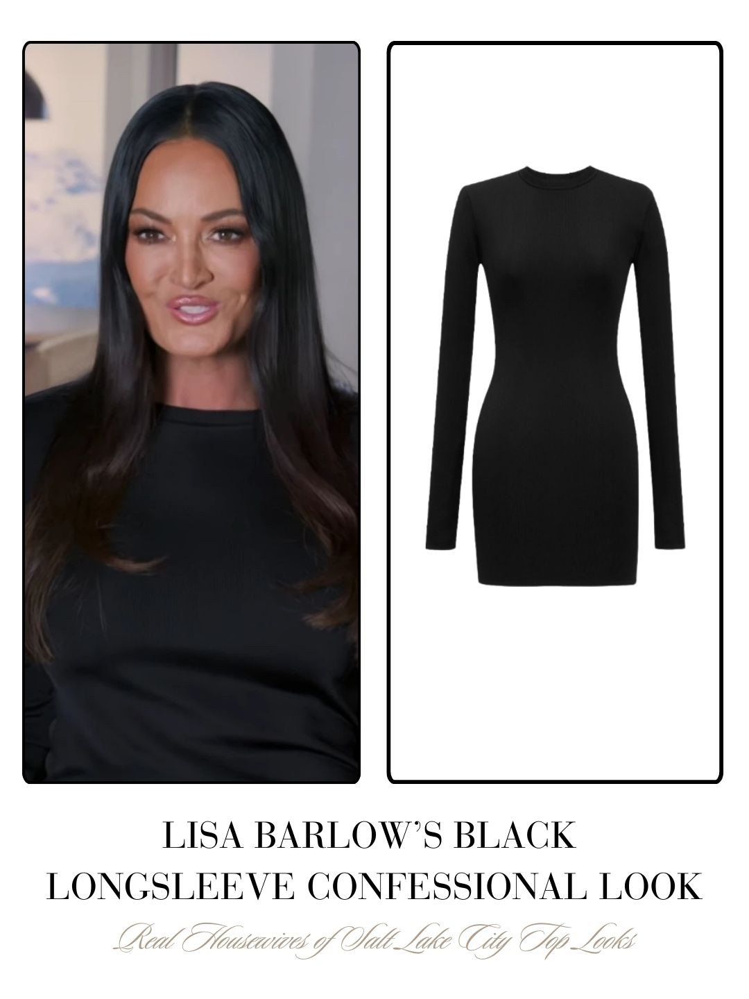 Lisa Barlow's Black Long Sleeve Confessional Dress 

 