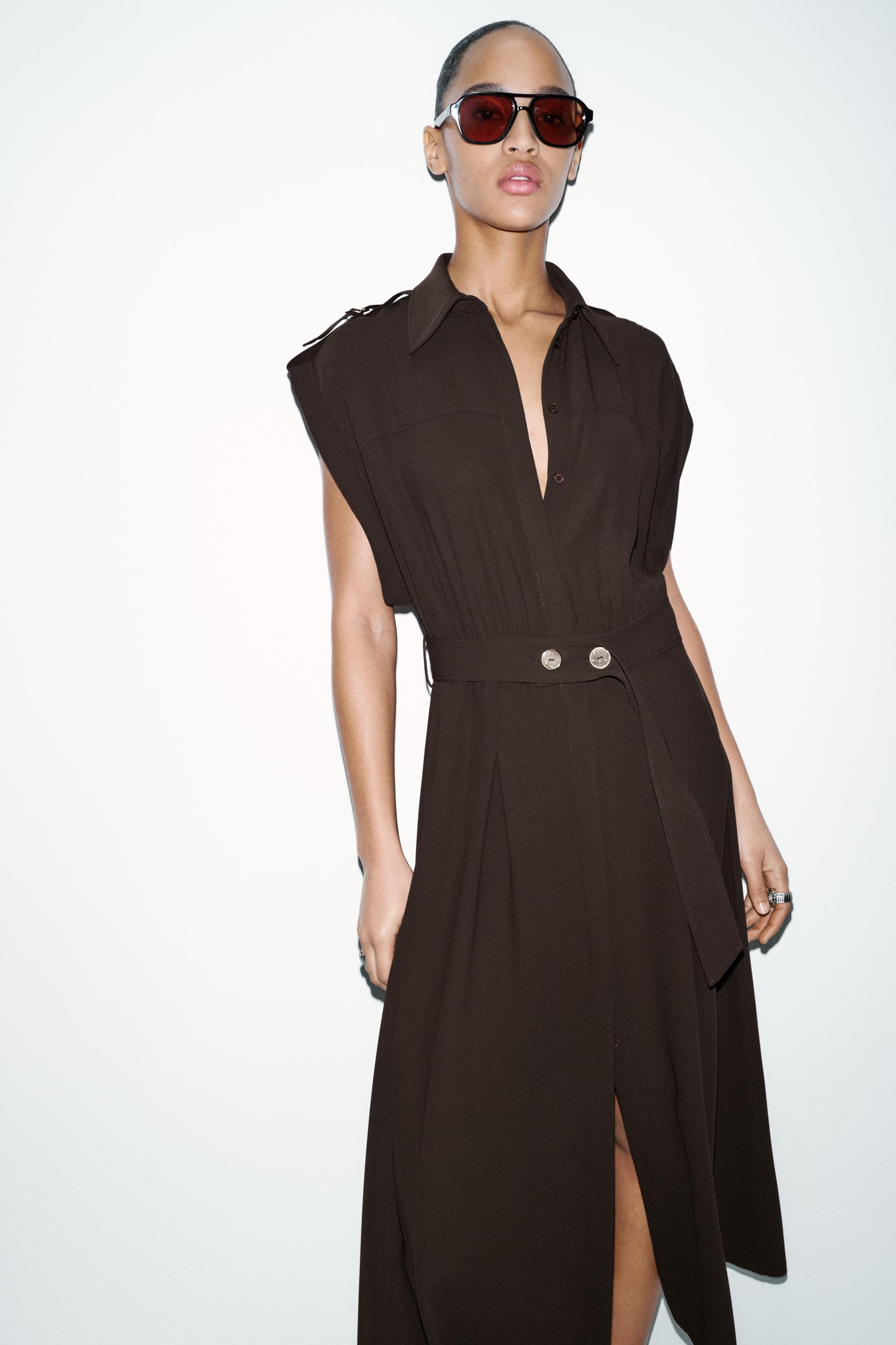 VESTIDO MIDI CINTURÓN | Zara US