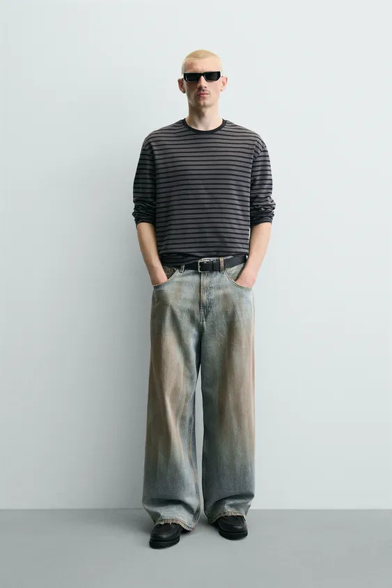 VINTAGE WASH BAGGY FIT JEANS | Zara US