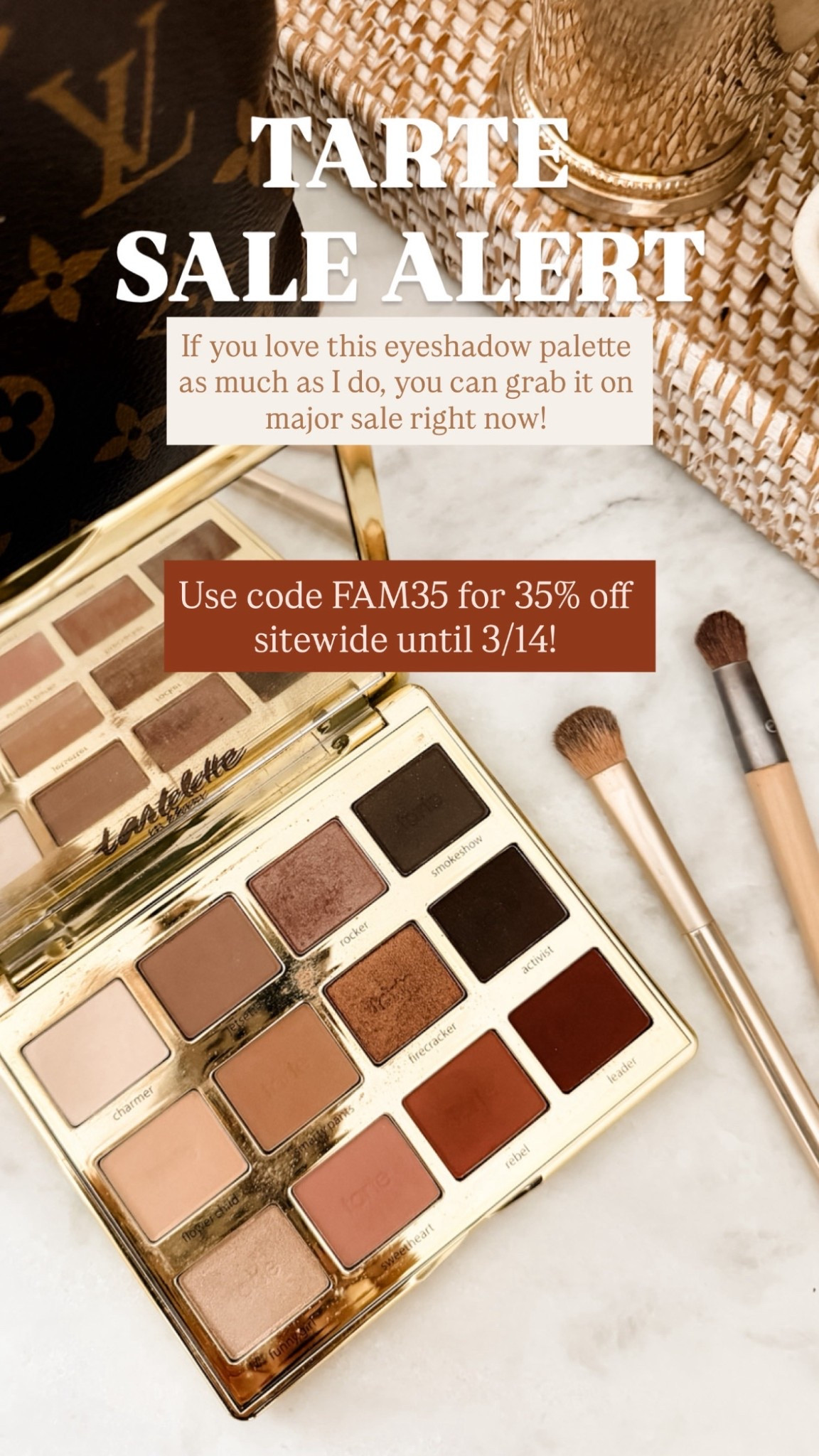 Tarte is having 35% off sitewide with code FAM35 👏🏼 This is the eye shadow palette I’ve used every single day for the last several years! Perfect time to grab it!

Loverly Grey, eye shadow palette, make up, make up routine, Tarte sale 

#LTKBeauty #LTKSaleAlert