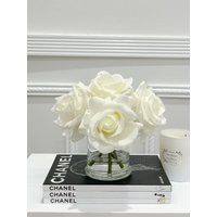 Real Touch Flower Arrangement-Rose Floral Arrangements-Silk Rose Arrangement-Real Touch Arrangement- | Etsy (US)