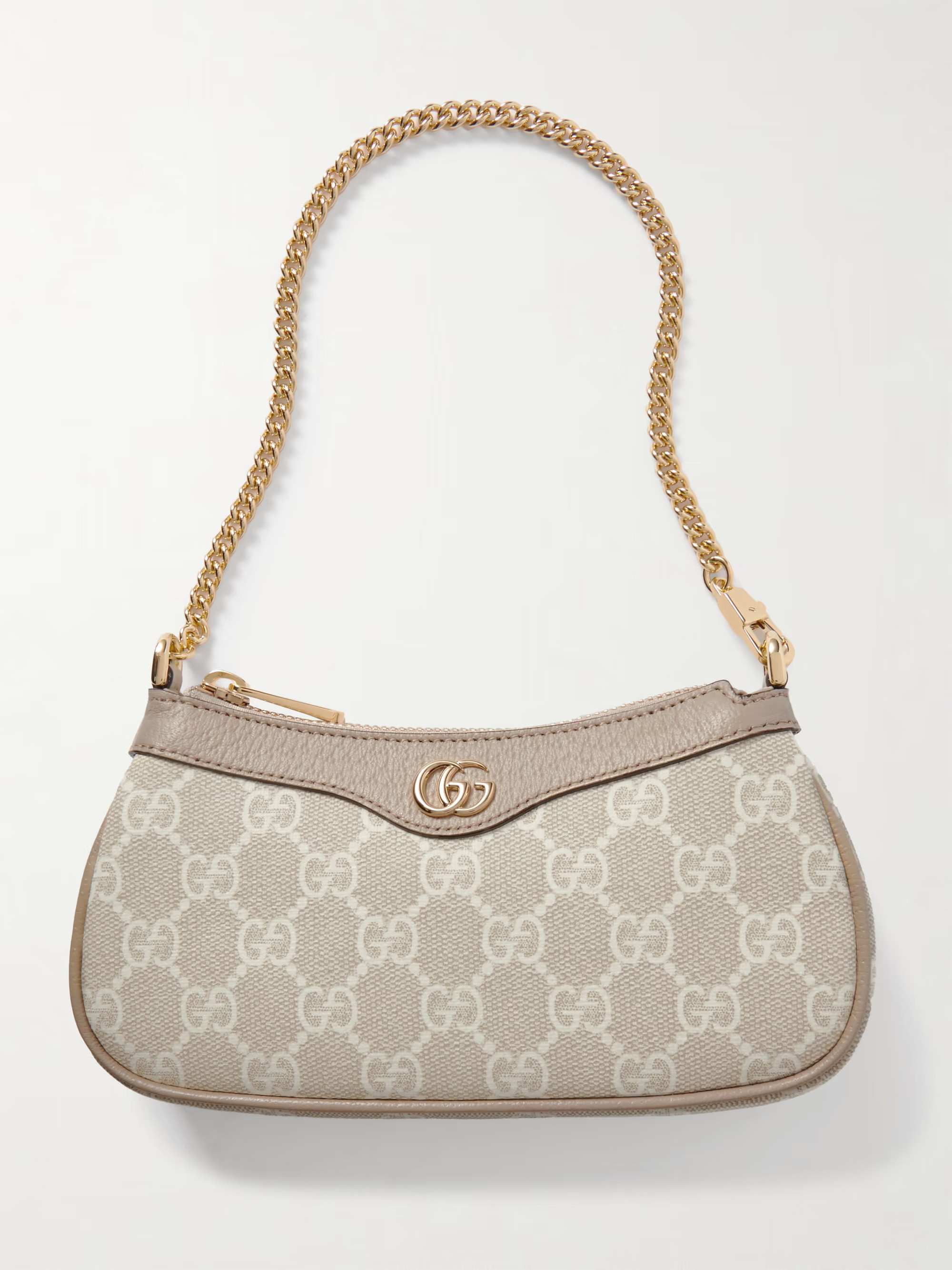 Ophidia leather-trimmed canvas-jacquard shoulder bag | NET-A-PORTER (US)