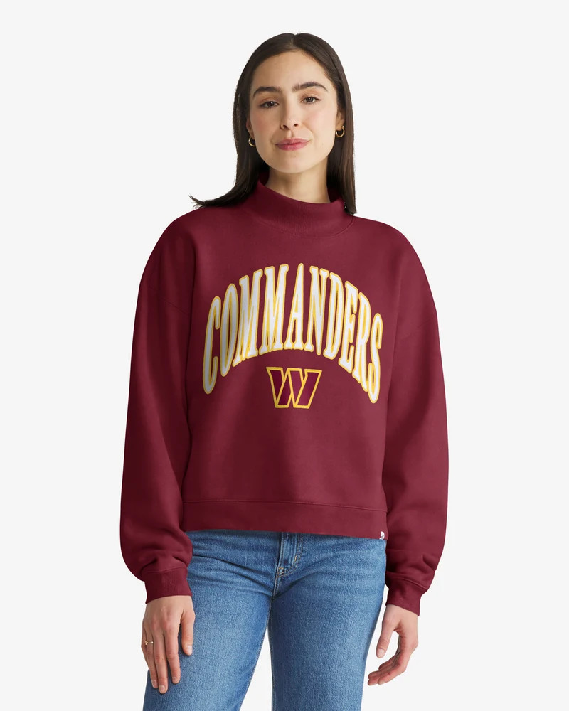 WASHINGTON COMMANDERS VANTAGE '47 WOMEN'S MOCK NECK PULLOVER - Cardinal | '47Brand