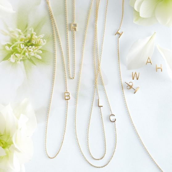 Maya Brenner Asymmetrical Initial Necklace | Mark and Graham