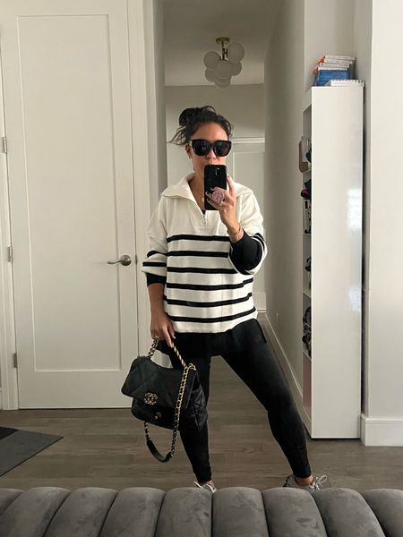 Striped sweater game strong. Love the sweater. Love the half zip detail. Wearing a small. Amazon fashion. Amazon find.

#LTKfindsunder50 #LTKtravel #LTKworkwear