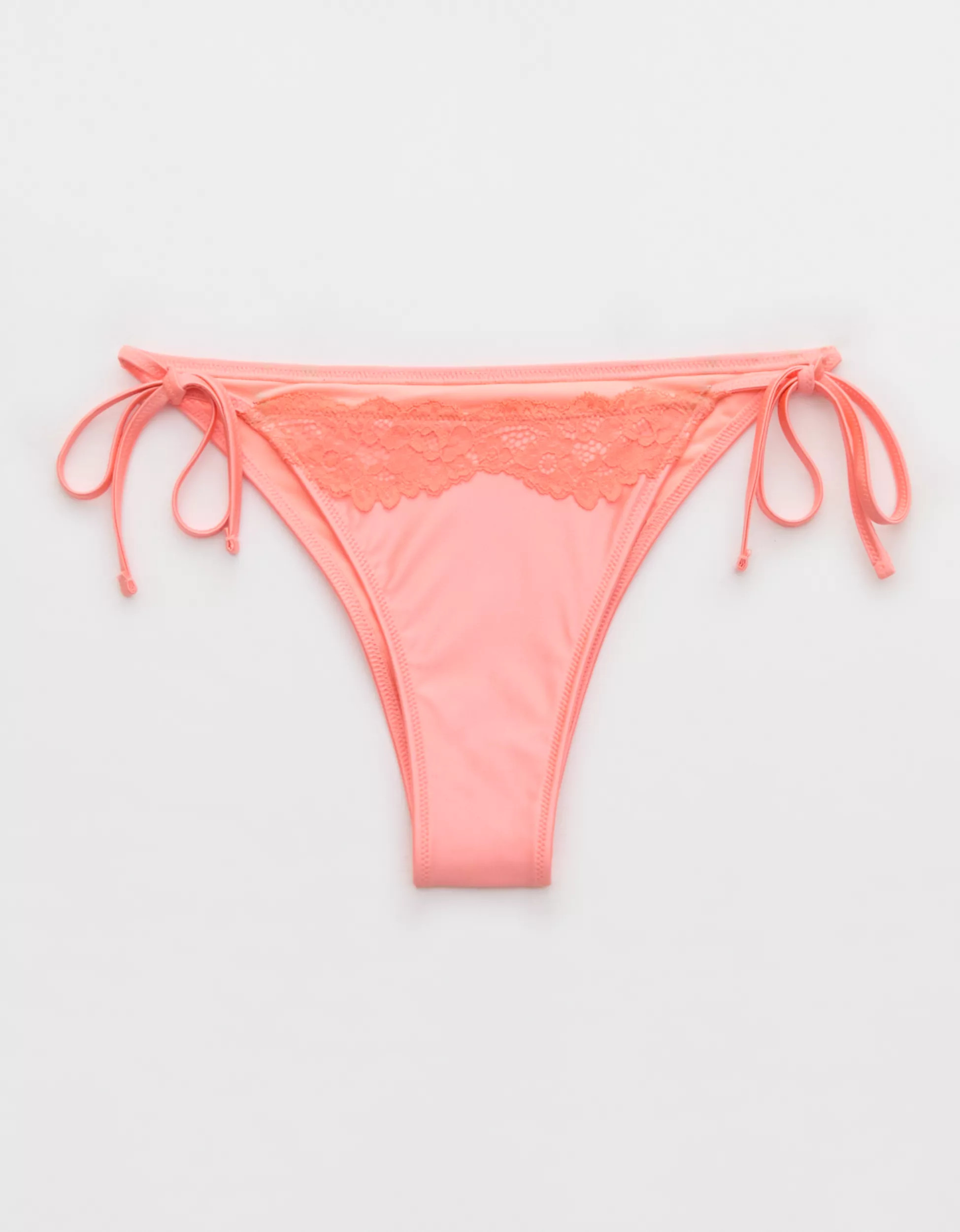 Aerie The Sunbun Shine Lace Bikini Bottom | Aerie