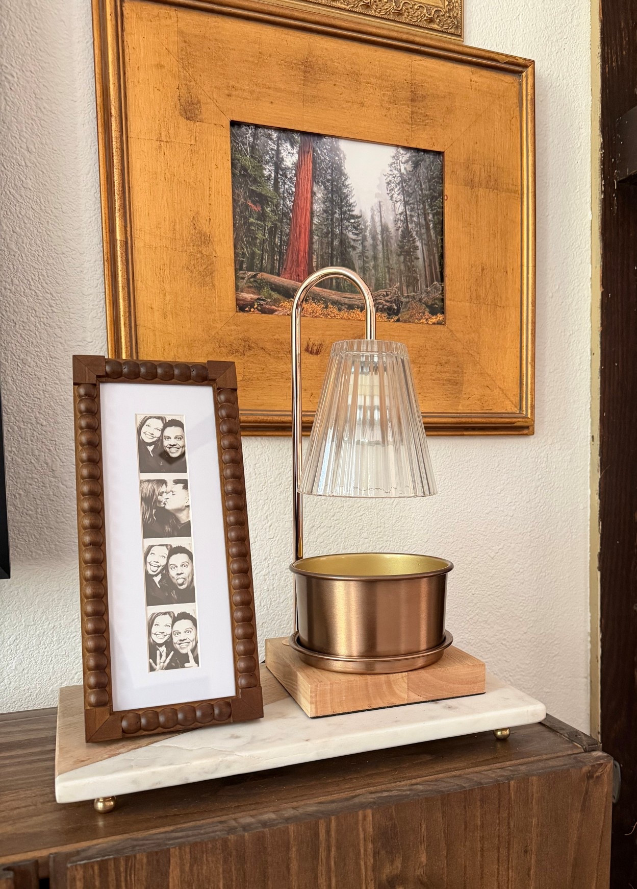 cozy vignette!
.................
candle warmer candle lamp gold frame wall art wall frame wall decor gold decor target candle target decor marble tray marble table white marble tray white marble table photo booth strip photobooth frame photo booth frame black and white photo home decor summer home decor summer home refresh fall home decor cozy home hygee home hygee decor 

 #LTKvlog #LTKHome #LTKKids