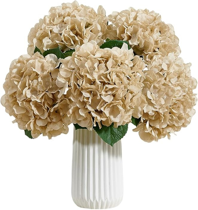 8pcs Fake Flowers Silk Hydrangea Artificial Flowers Bouquets Faux Hydrangea Stems for Home Table ... | Amazon (US)