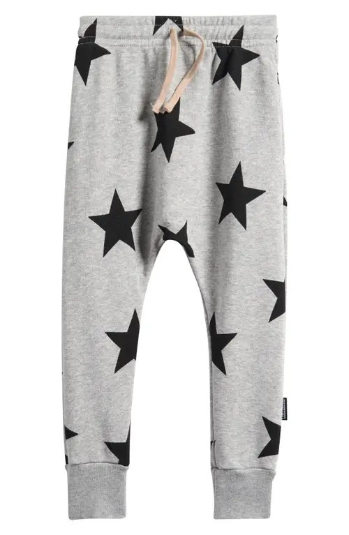 Nununu Star Baggy Pants in Heather Grey at Nordstrom, Size 2-3Y | Nordstrom
