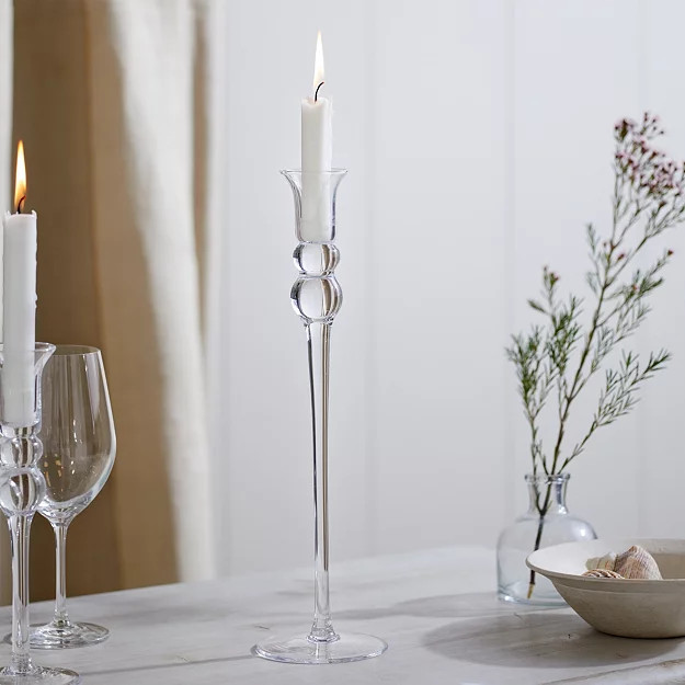 Elegant Dinner Candle Holder - Large | The White Company (UK)