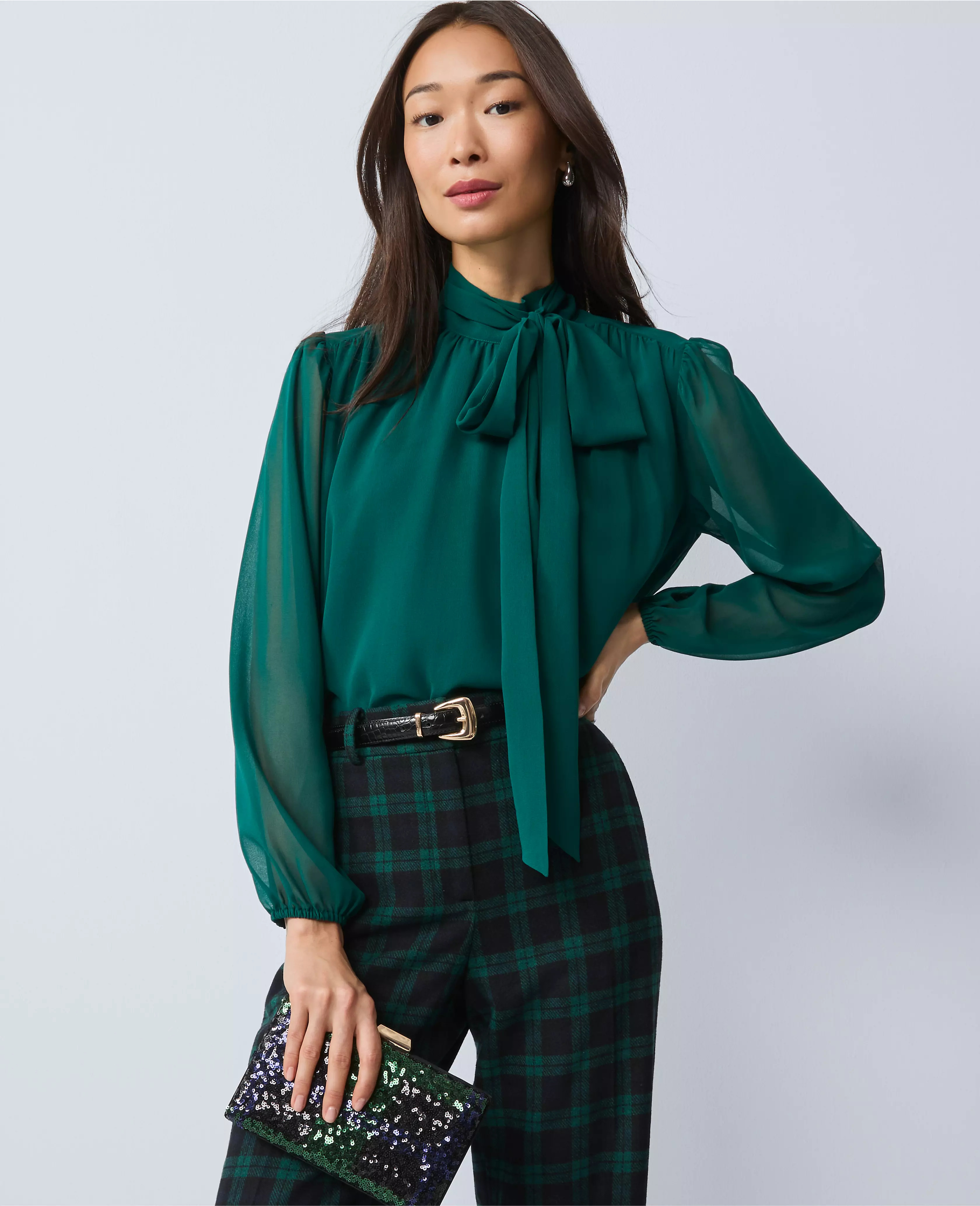 Tie Neck Blouse | Ann Taylor