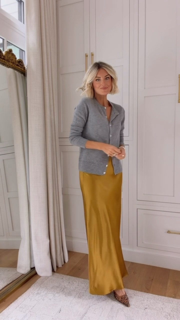 Capsule pieces for your closet! I know this skirt is bright, but it can still be a staple! It also comes in other colors as well! Wearing S!

Loverly Grey, Quince, satin skirt, cardigan, fall outfit, capsule wardrobe, closet staple

#LTKSeasonal