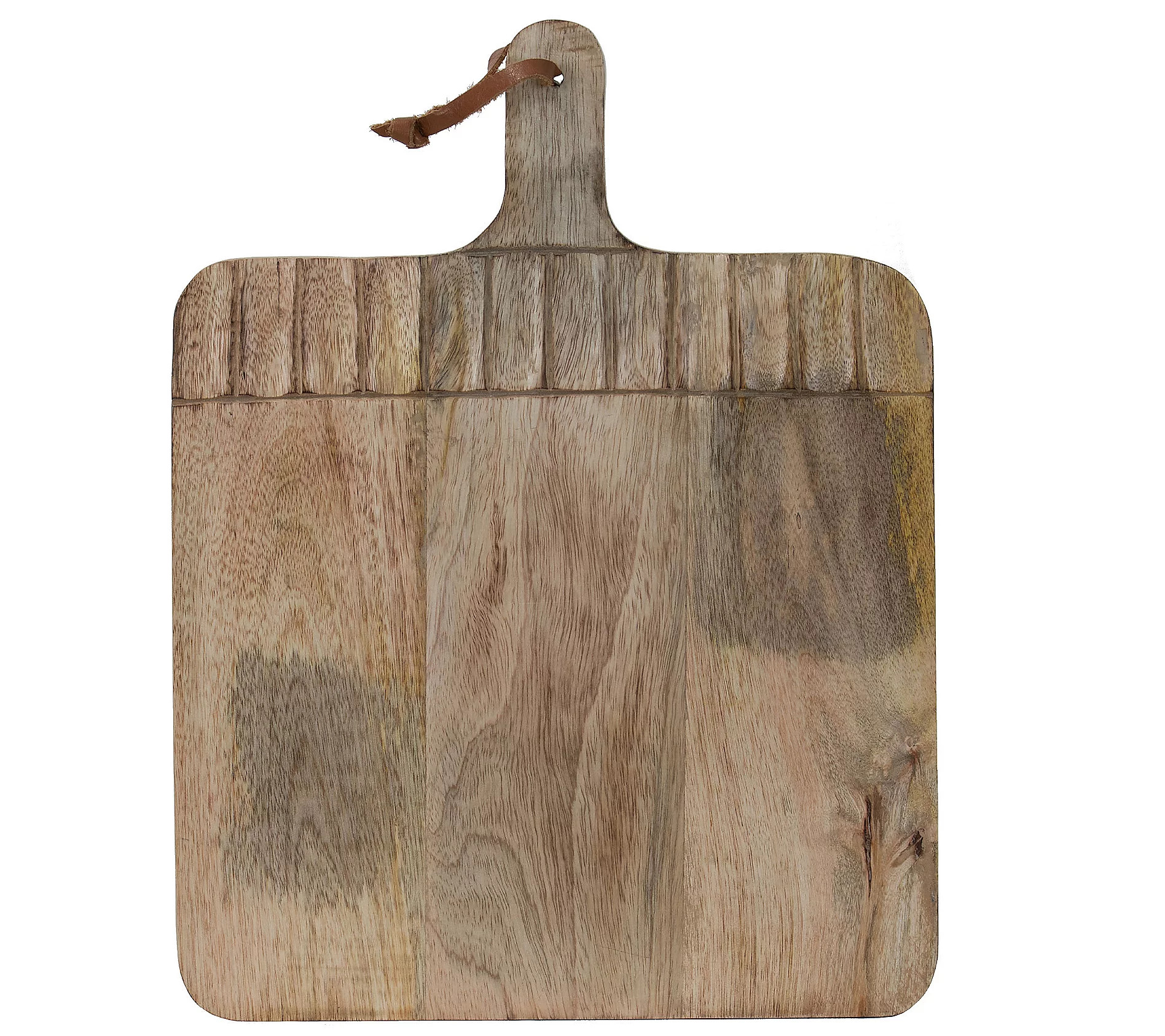 Foreside Wide Rectangle Hand Carved Wood Cutting Board | QVC