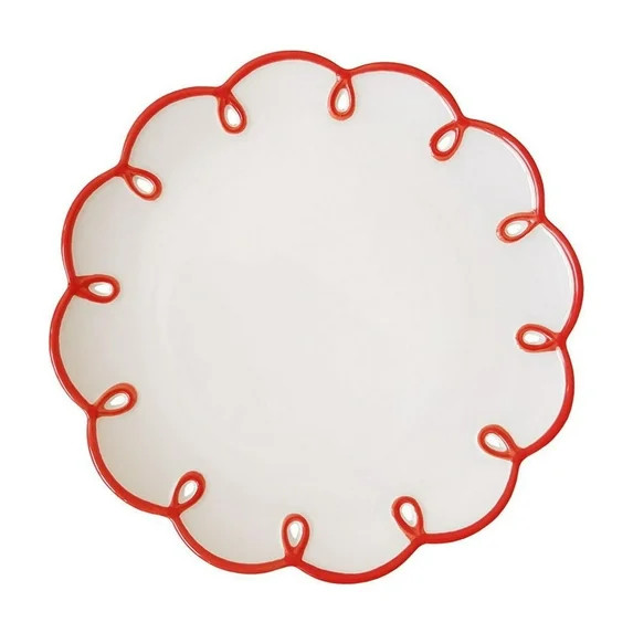 Dessert Plate Porcelain Snack Tray Wave Edge 7.87inch for Birthday Wedding Dinner Crowd Use | Walmart (US)
