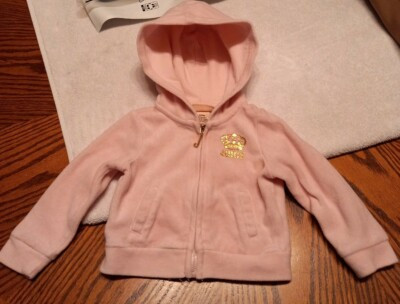 Juicy Couture Baby Girls 6-9 Month Jacket Pink Track Velour Zip Up  | eBay | eBay CA