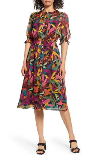 Tropical Print Shirtdress | Nordstrom