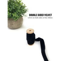 Double Sided Velvet Ribbon, Double-Faced Velvet, Black Velvet Ribbon | Etsy (US)