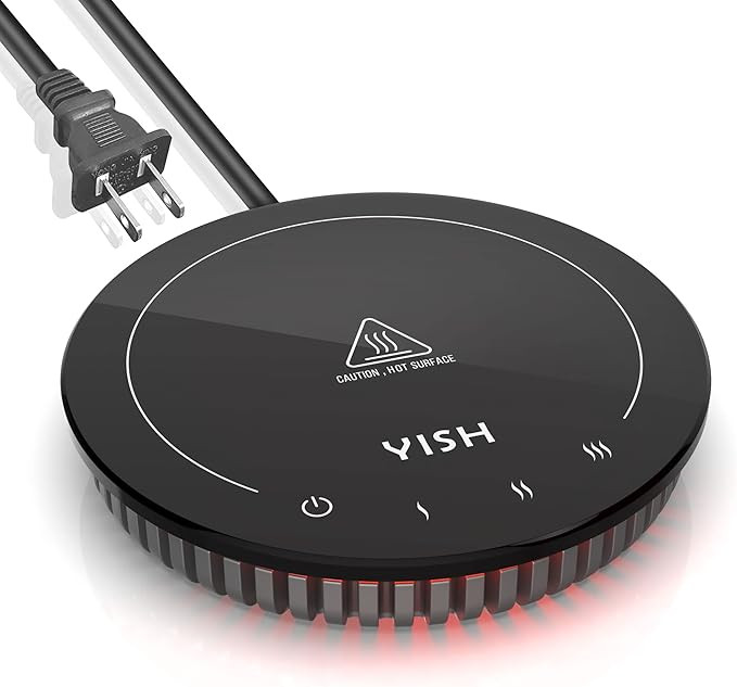 Coffee Mug Warmer Electric Cup-Warmer: YISH Coffee Warmer with 3 Temperature Settings Candle Warm... | Amazon (US)