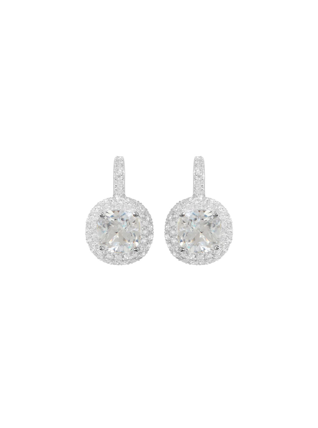MOREAU LAB WHITE SAPPHIRE EARRINGS, SILVER | Dorsey