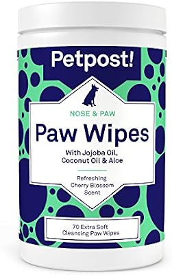 Petpost | Paw Wipes for Dogs - Cleans and Soothes Itchy Dog Paws - 70 Ultra Soft Large Cotton Pad... | Amazon (US)