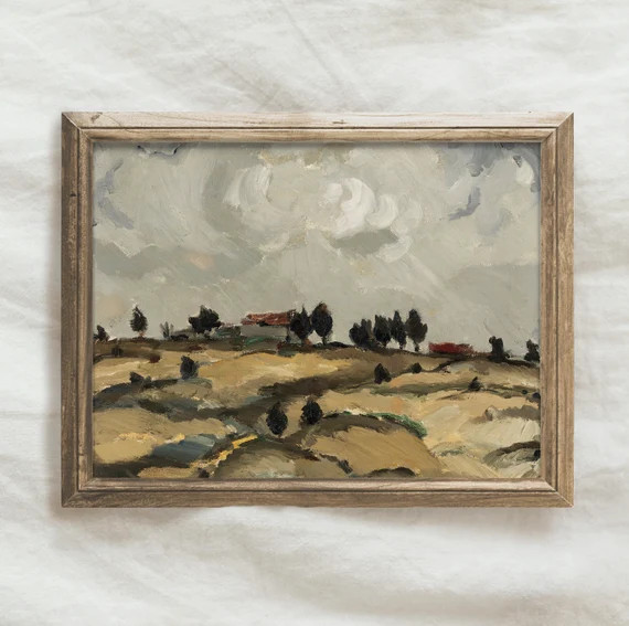 Autumn farmhouse landscape art, Cottage decor rustic print, Cottage fall wall art, Autumn landsca... | Etsy (UK)