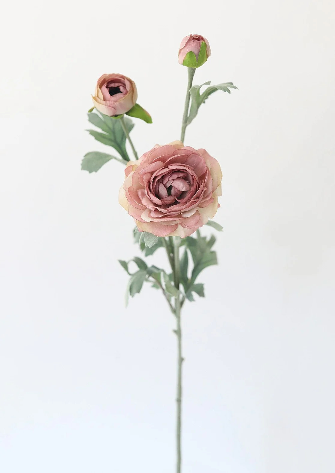 Antique Mauve Artificial Ranunculus Flowers - 26" | Afloral