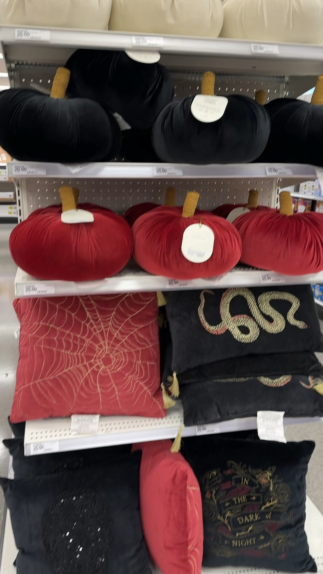 NEW velvet Halloween pillows at Target 💀 🐍 🕷️ these are so good! Love the black skull 

#LTKHome #LTKSeasonal #LTKVideo