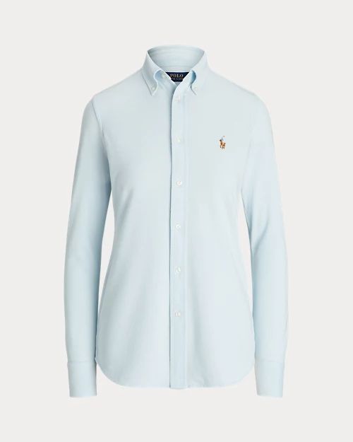 Slim Fit Knit Cotton Oxford Shirt for Women | Ralph Lauren® UK | Ralph Lauren (UK)