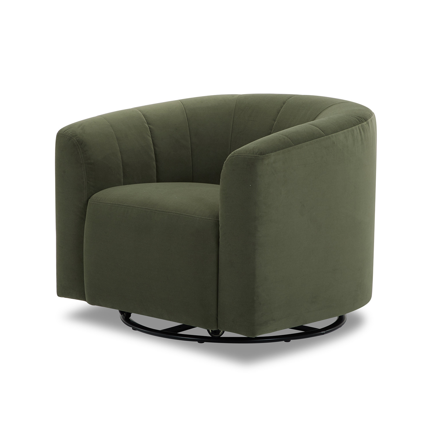 Cole & Rye Curved Swivel Chair, Olive - Walmart.com | Walmart (US)
