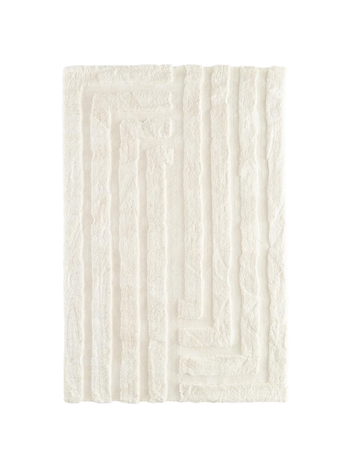 Flauschiger Hochflor-Teppich Genève mit erhabener Hoch-Tief-Struktur | Westwing EU