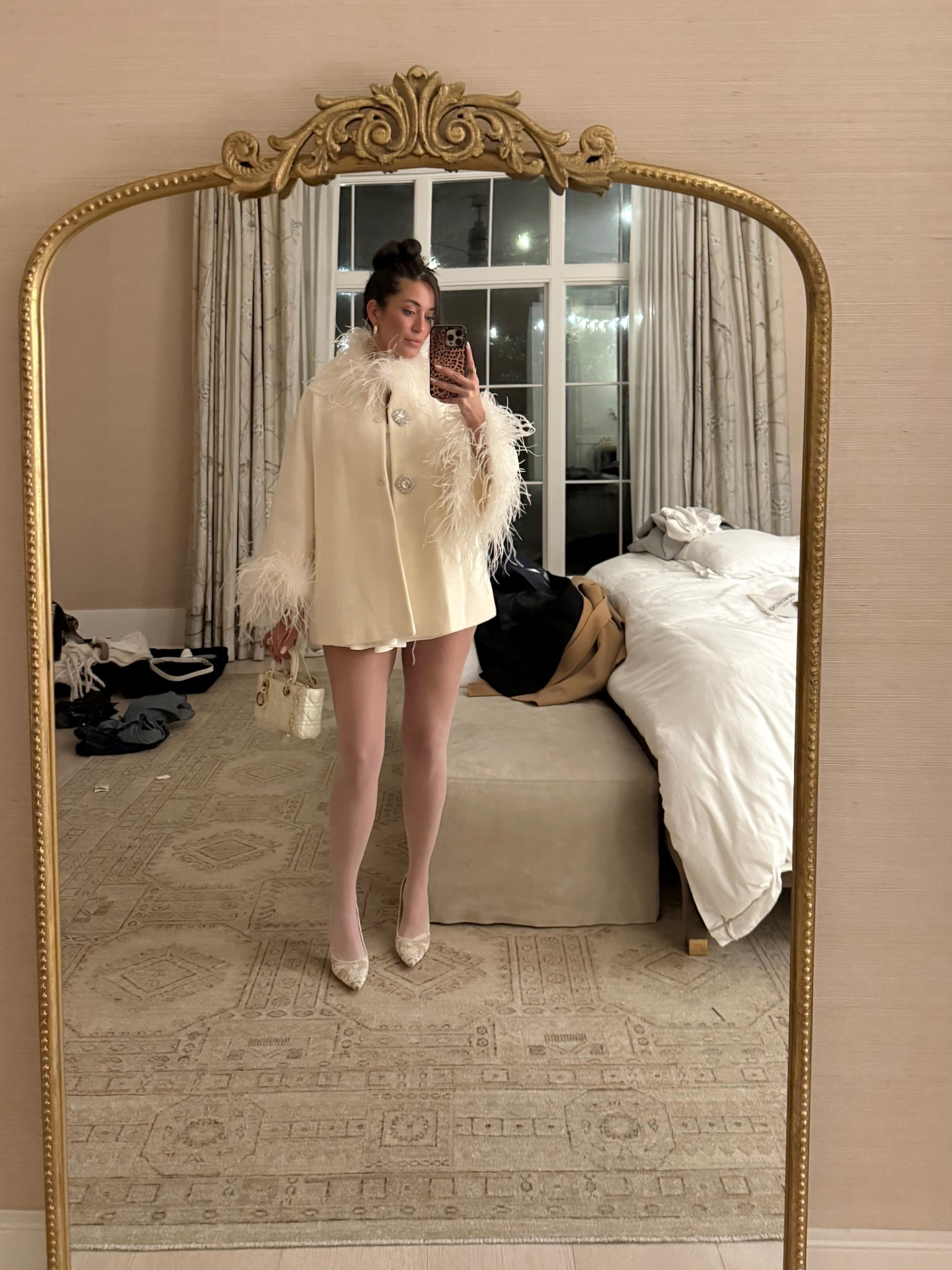 Coat: Size M
Romper: Size M
Tights: Size C