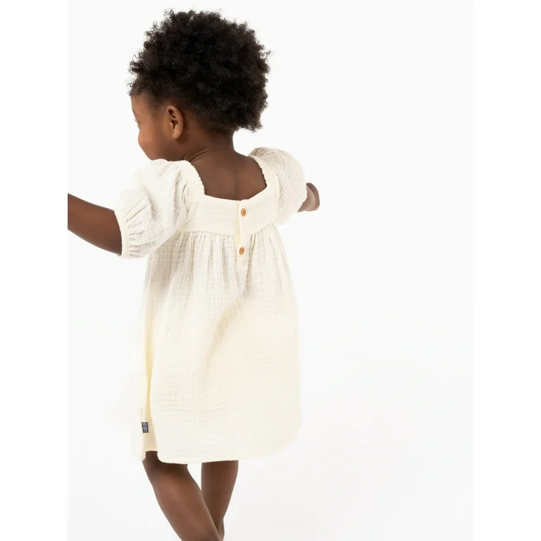 Modern Moments by Gerber Baby Girl Ruffle Sleeve Dress and Diaper Cover, Sizes 0/3 Months - 24 Mo... | Walmart (US)