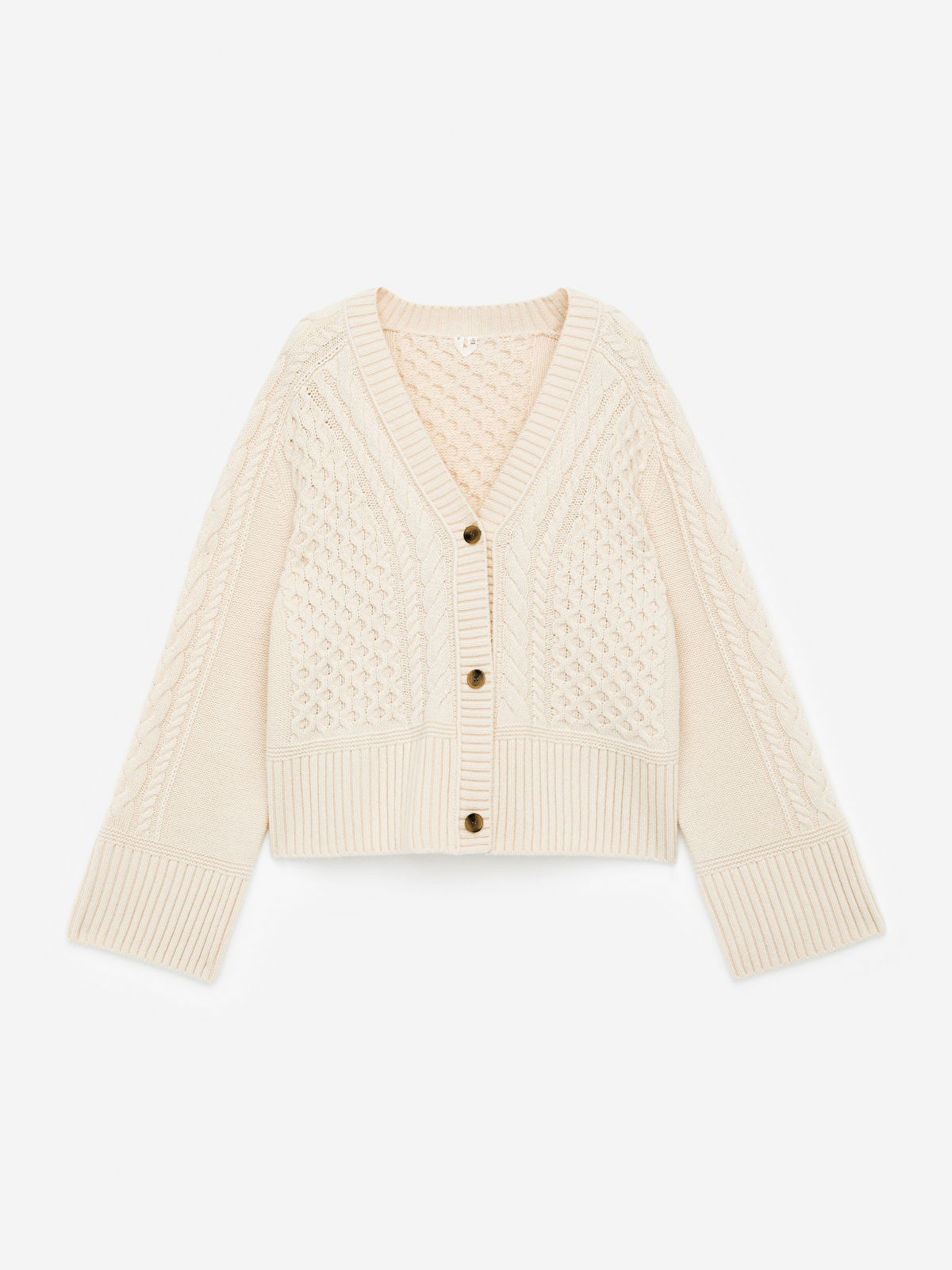 Cable-Knit Wool Cardigan | Arket UK