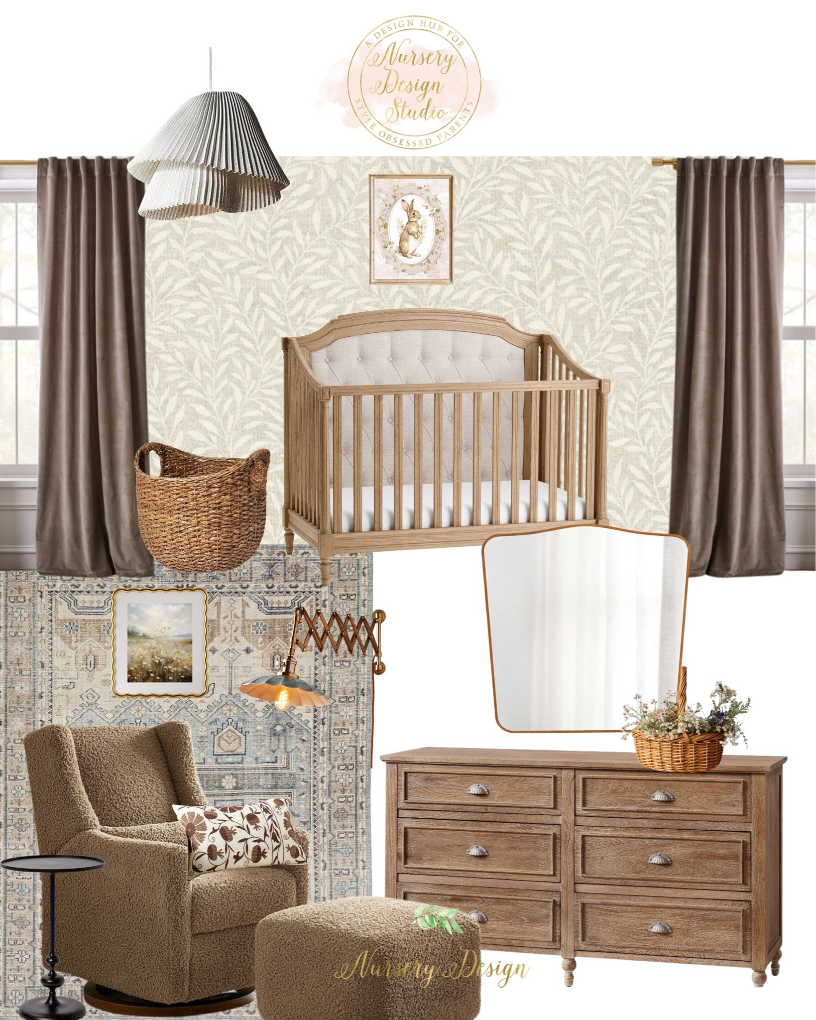 Gender neutral nursery, brown curtains, brown chair, wood dresser, upholstered crib, convertible crib 

#LTKSaleAlert #LTKHome #LTKBump