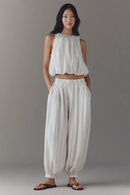 By Anthropologie Modern Genie Linen Bubble Pants | Anthropologie (US)