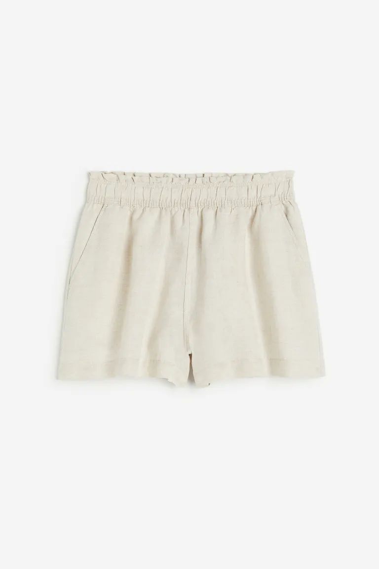 Linen Shorts - Black - Ladies | H&M US | H&M (US + CA)