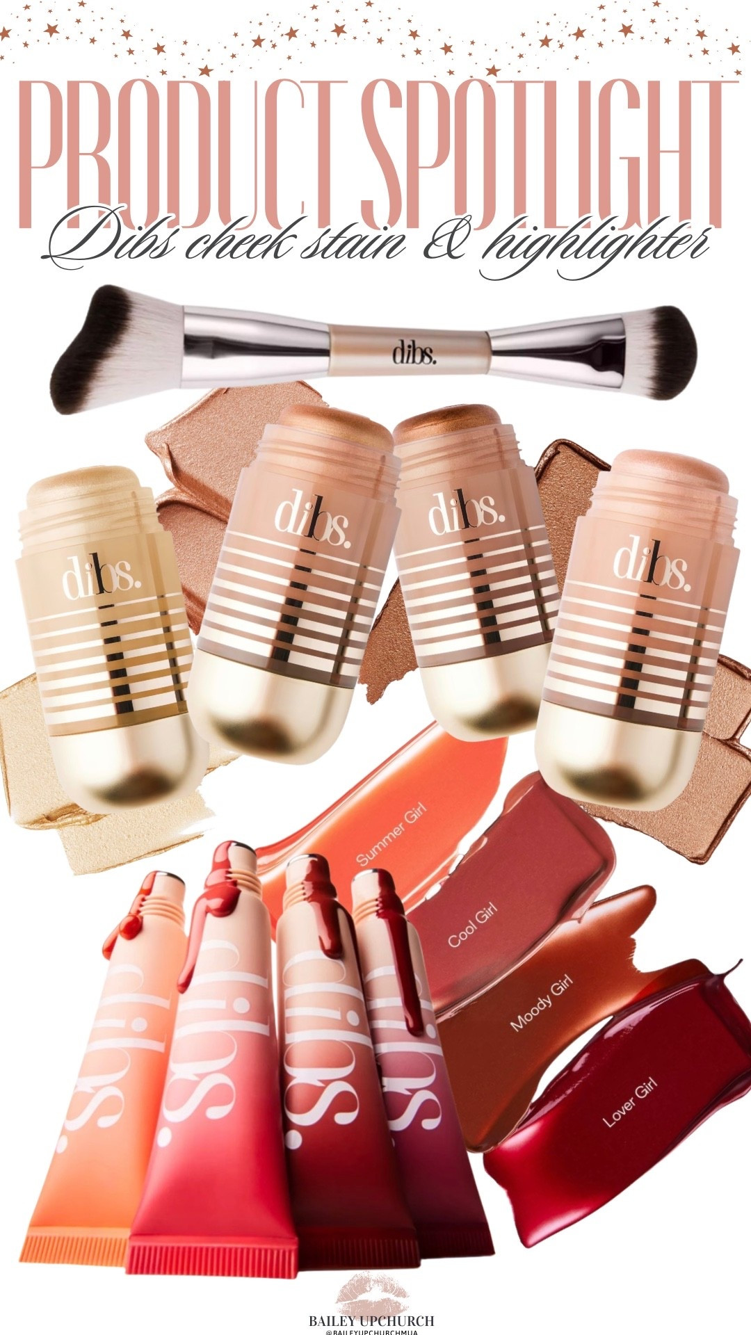 New Dibs Cheek Stain and Face & Body Highlighter!😍😍