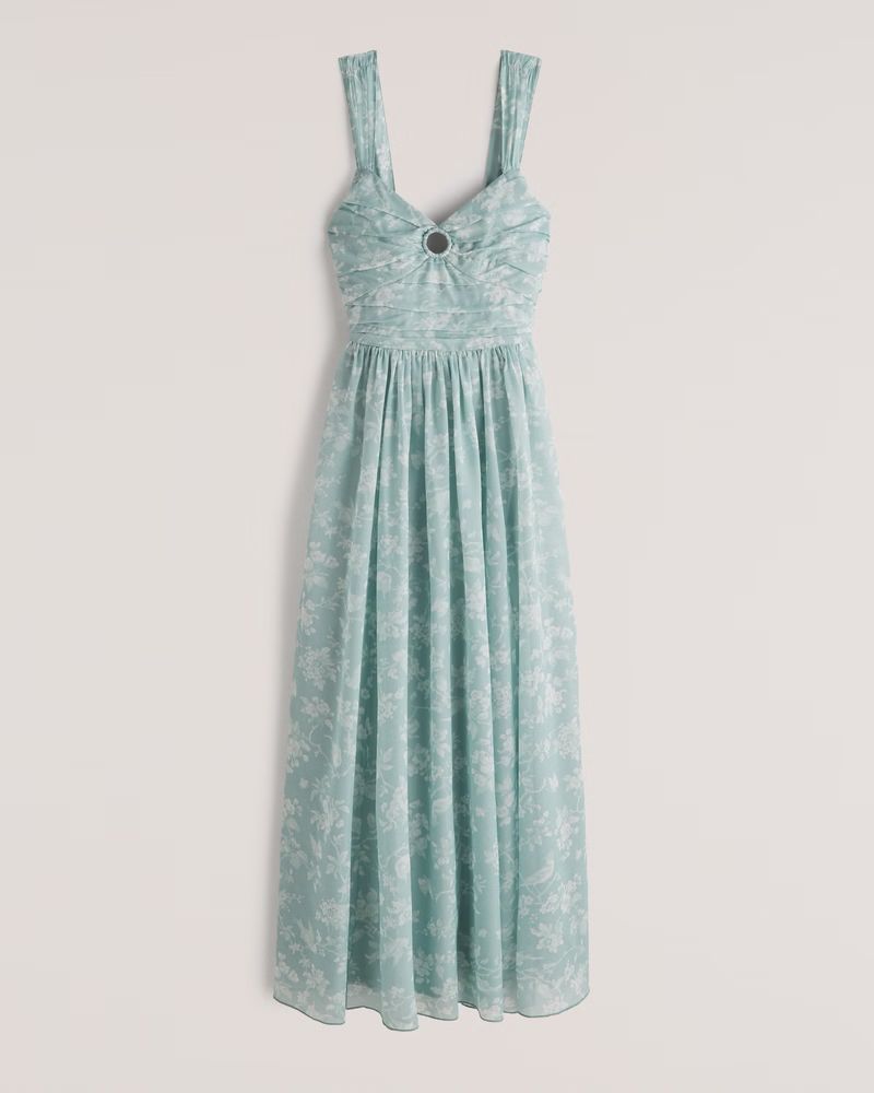 Women's O-Ring Drama Maxi Dress | Women's New Arrivals | Abercrombie.com | Abercrombie & Fitch (US)