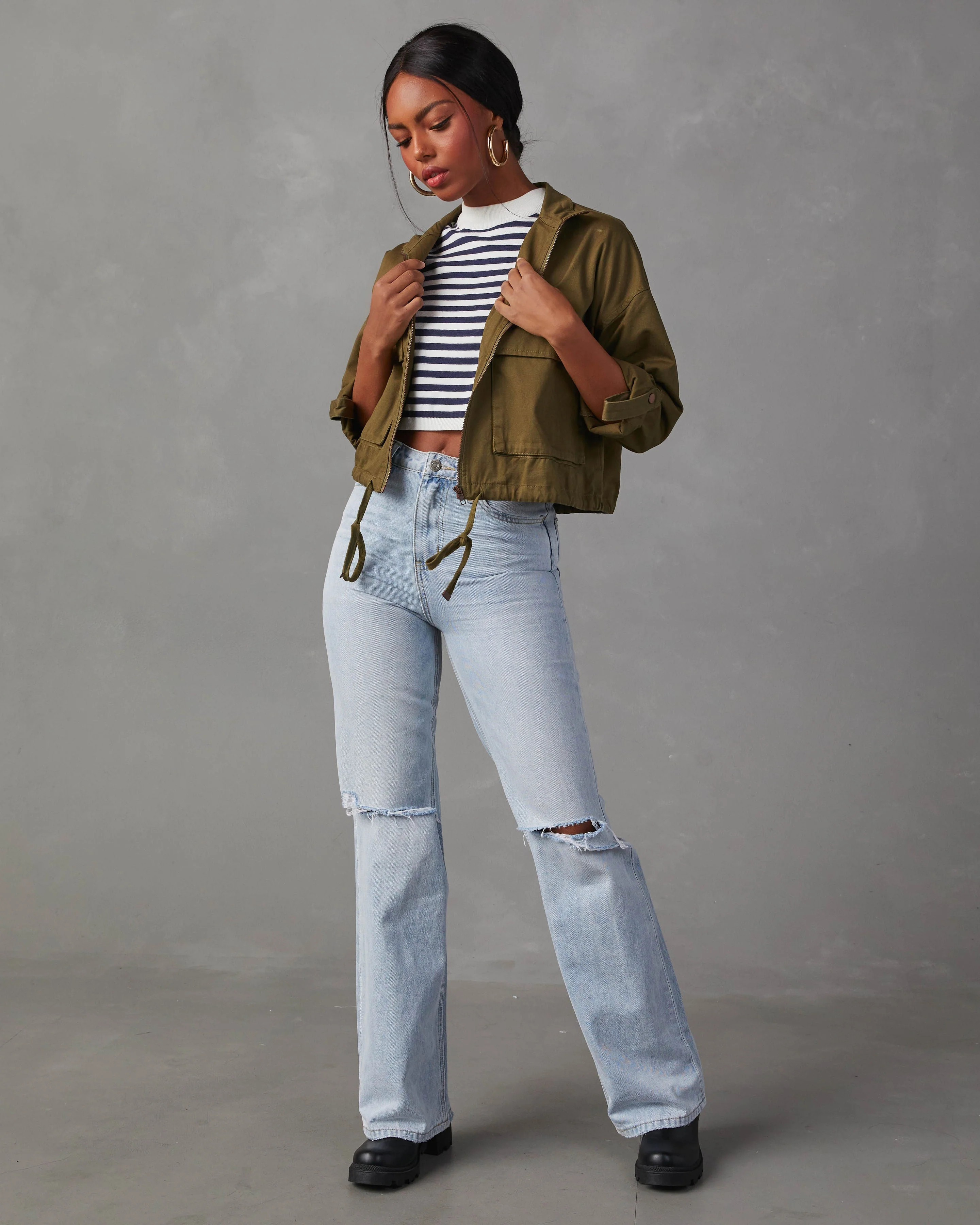 Off Duty Icon Zip Up Utility Jacket | VICI