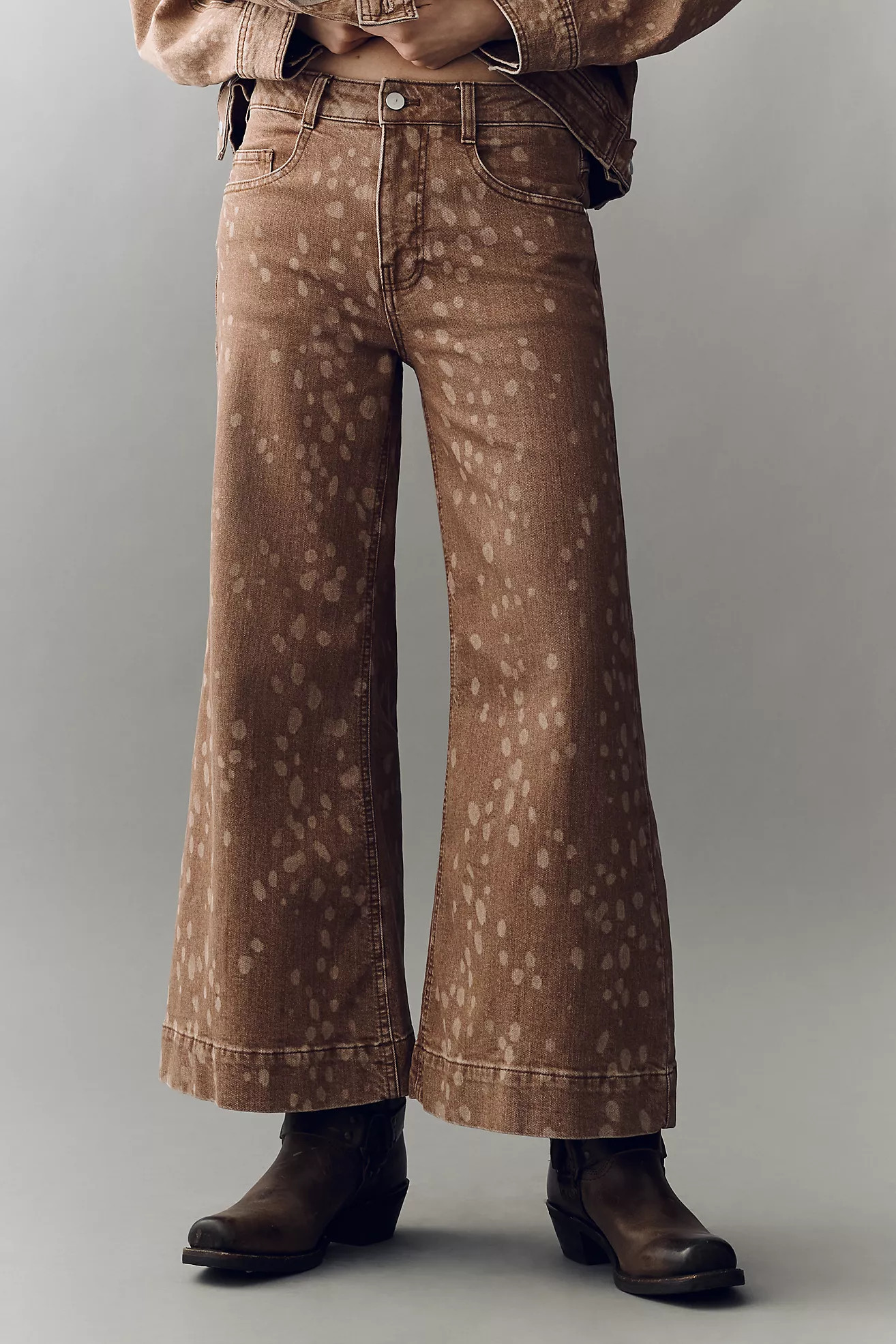 Pilcro Oh Deer High-Rise Wide-Leg Jeans | Anthropologie (US)