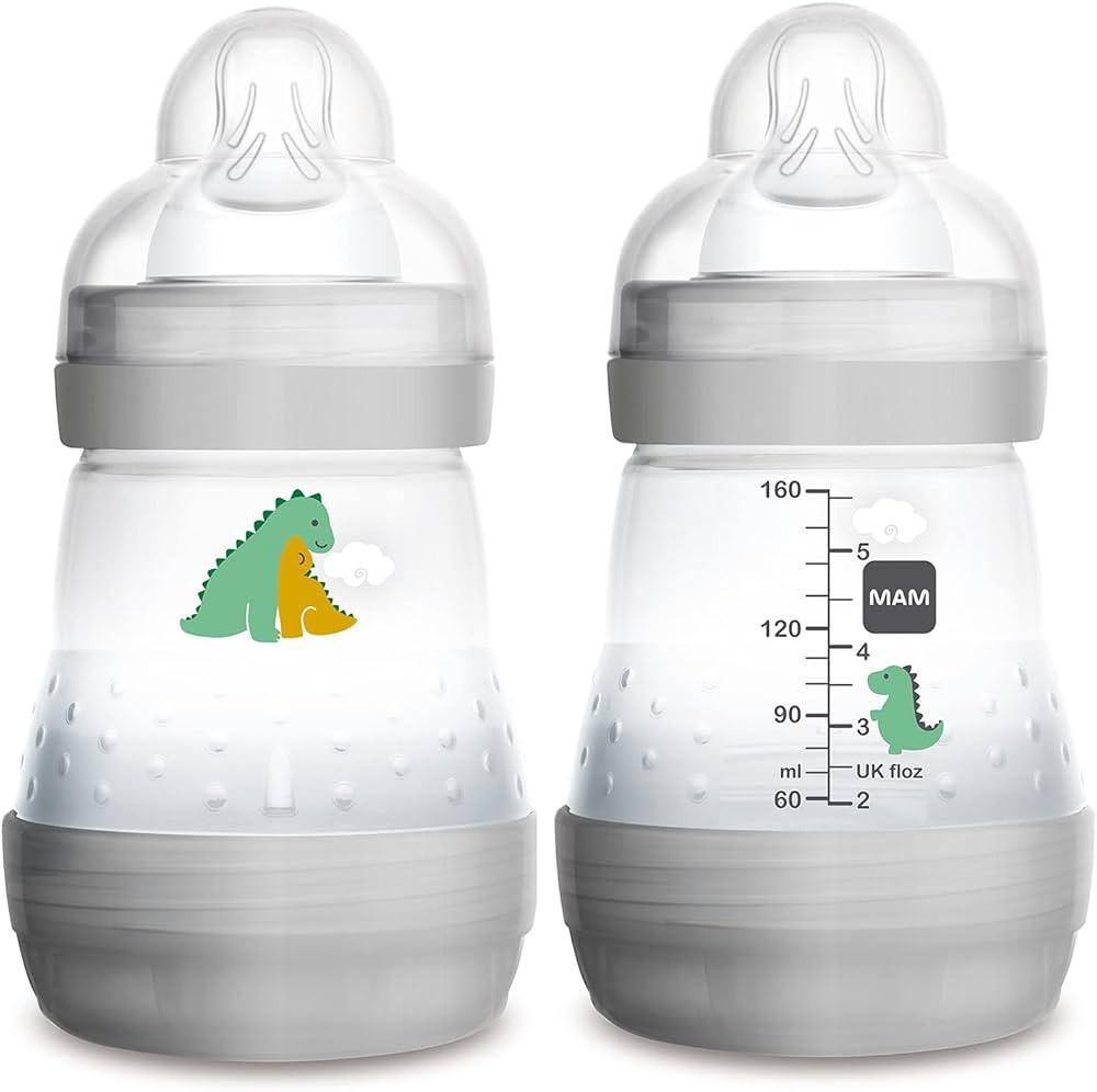 MAM Easy Start Anti-Colic Newborn Essentials, Slow Flow Bottles with Silicone Nipple, Unisex, Des... | Amazon (US)