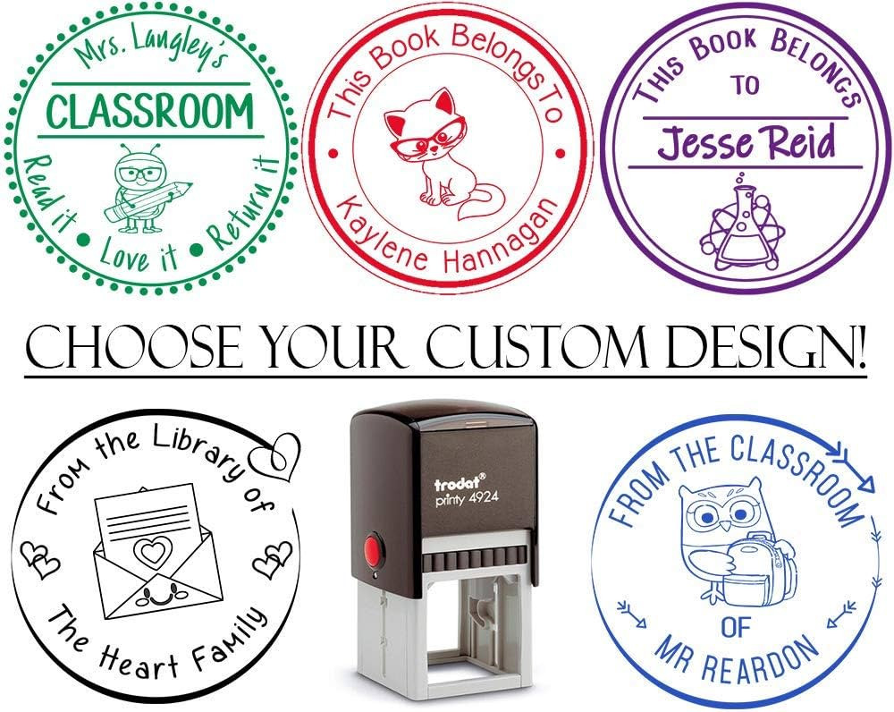 Teacher Library Personalized Stamp Self Inking Custom Book Belongs To Stamp Customized Personaliz... | Amazon (US)
