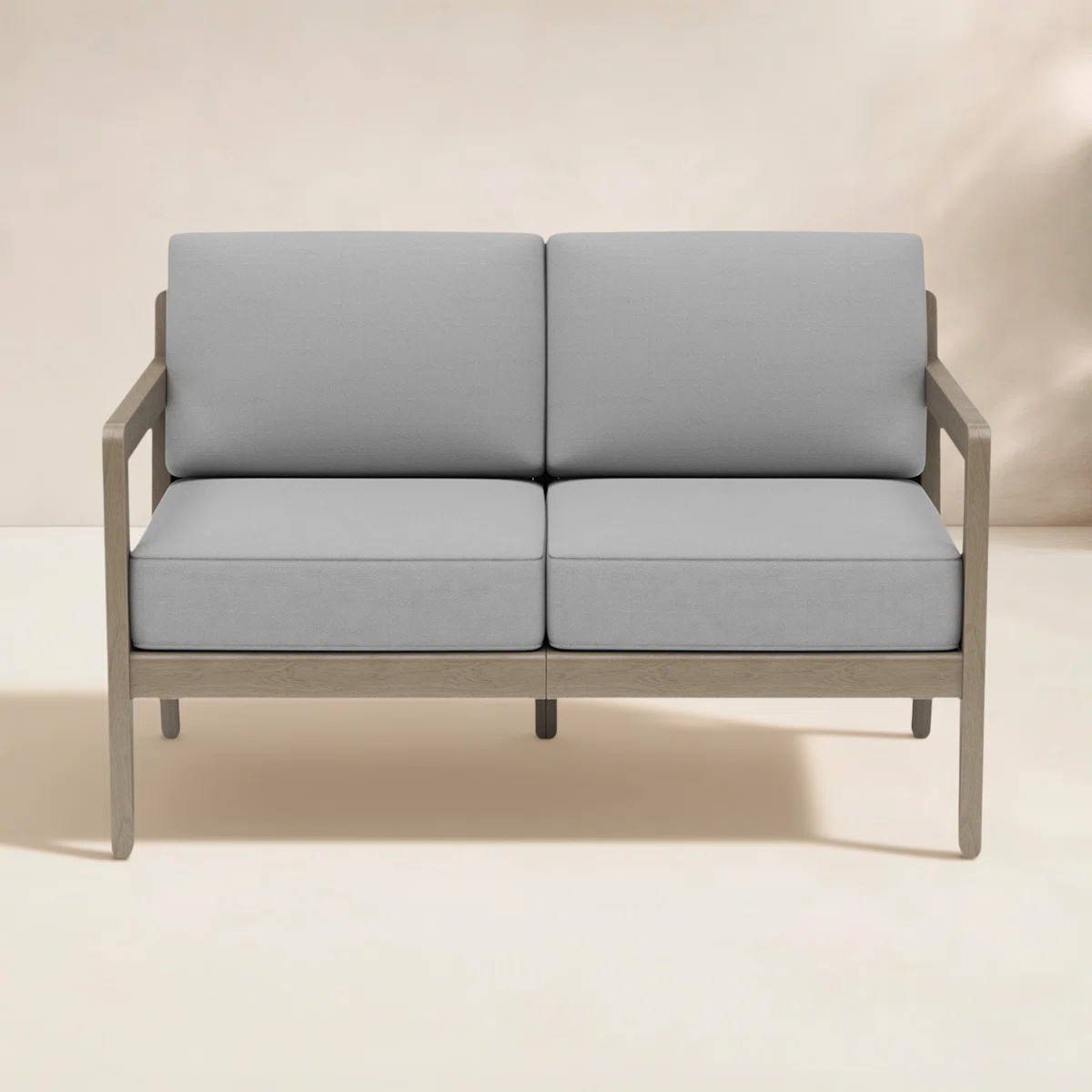 Ojai 46.5'' Wide Straight Acacia Loveseat with Cushions | Joss & Main