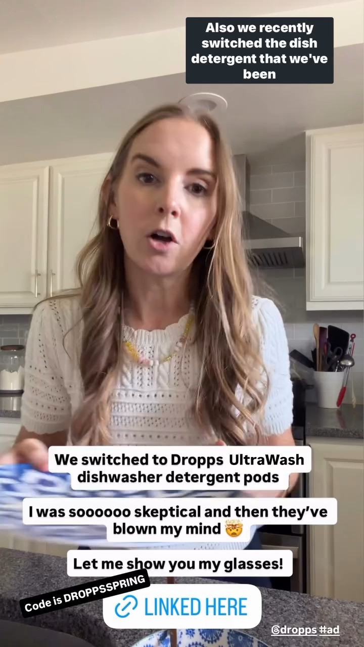 We switched to a new dish detergent, I was so skeptical, but they actually work!!!
UltraWash Code is DROPPSSPRING @dropps #ad

#LTKHome