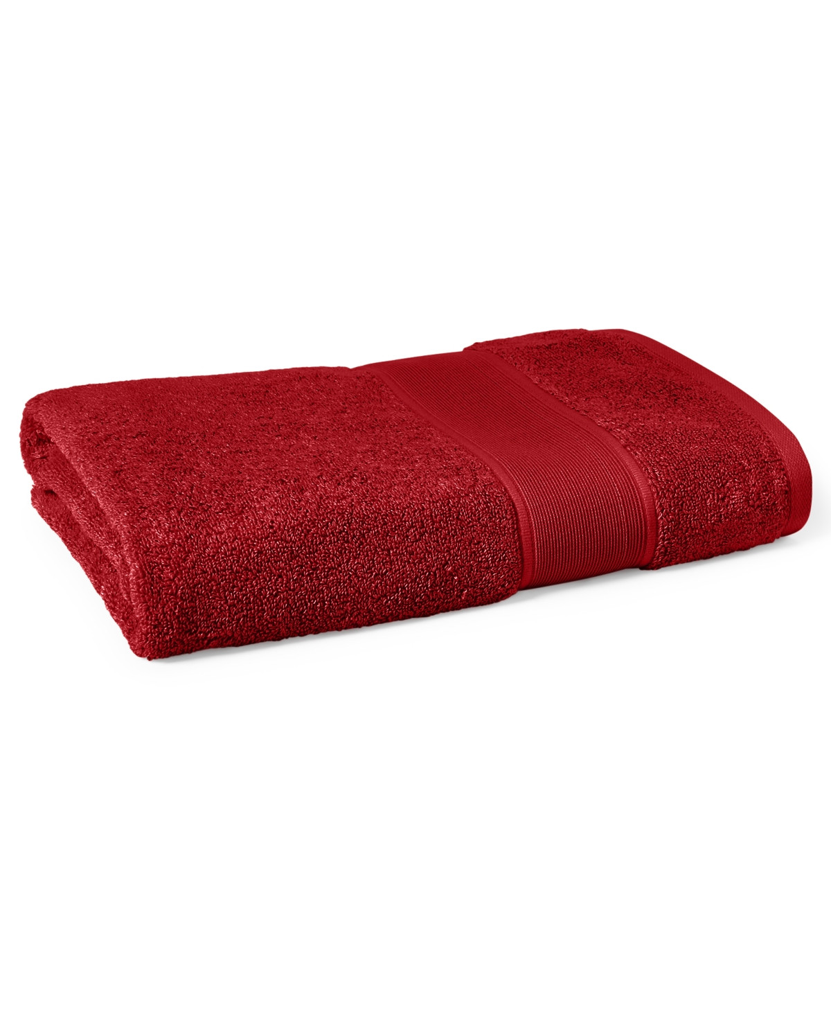 Lauren Ralph Lauren Sanders Solid Antimicrobial Cotton Bath Towel, 30" x 56" - Cherry Red | Macy's