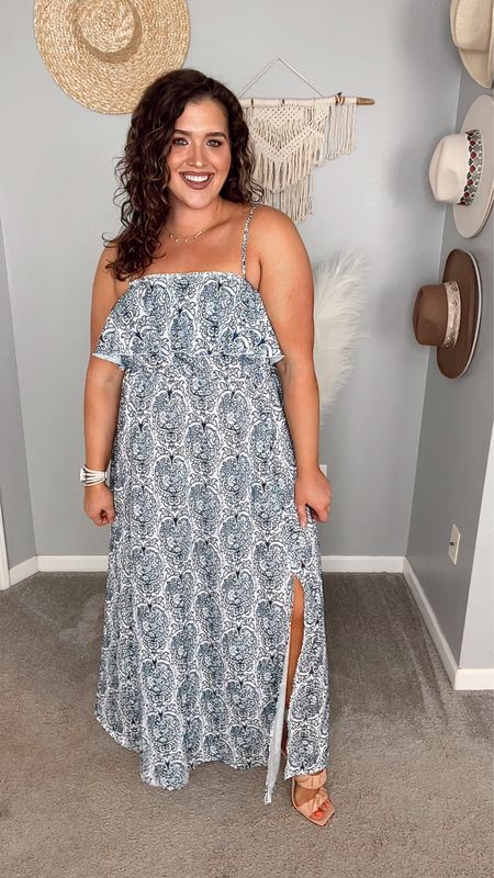 Midsize Cupshe dress 👗🌸✨ 
Wearing an XL! ASHLEYB15 to save 15% off over $65! 
Spring outfits, maxi dress, paisley, vacation dress 
#springstyle #ootd #midsizeoutfits #vacationoutfits #styleinspo #maxidress #vacationdress #resortwear #paisley #babyshower #casualstyle #tropicalvacation #easterdress #springdress 

#LTKcurves #LTKSeasonal #LTKstyletip