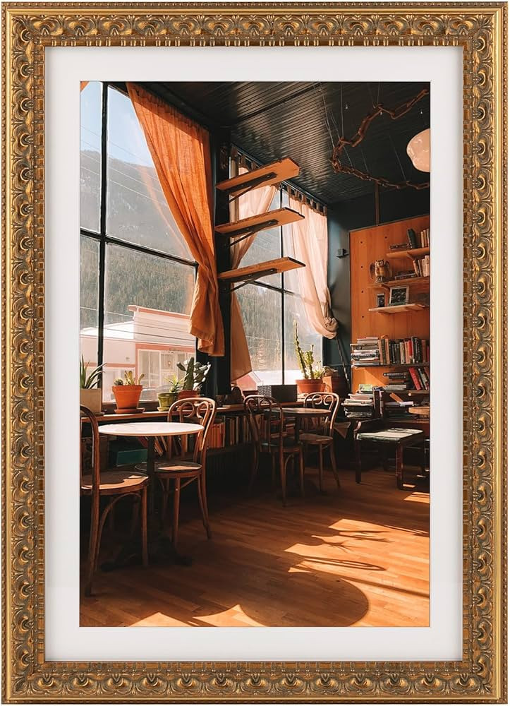 Golden State Art, 13X19 Ornate Finish Photo Frame with White Mat for 11X17 Picture & Real Glass, ... | Amazon (US)