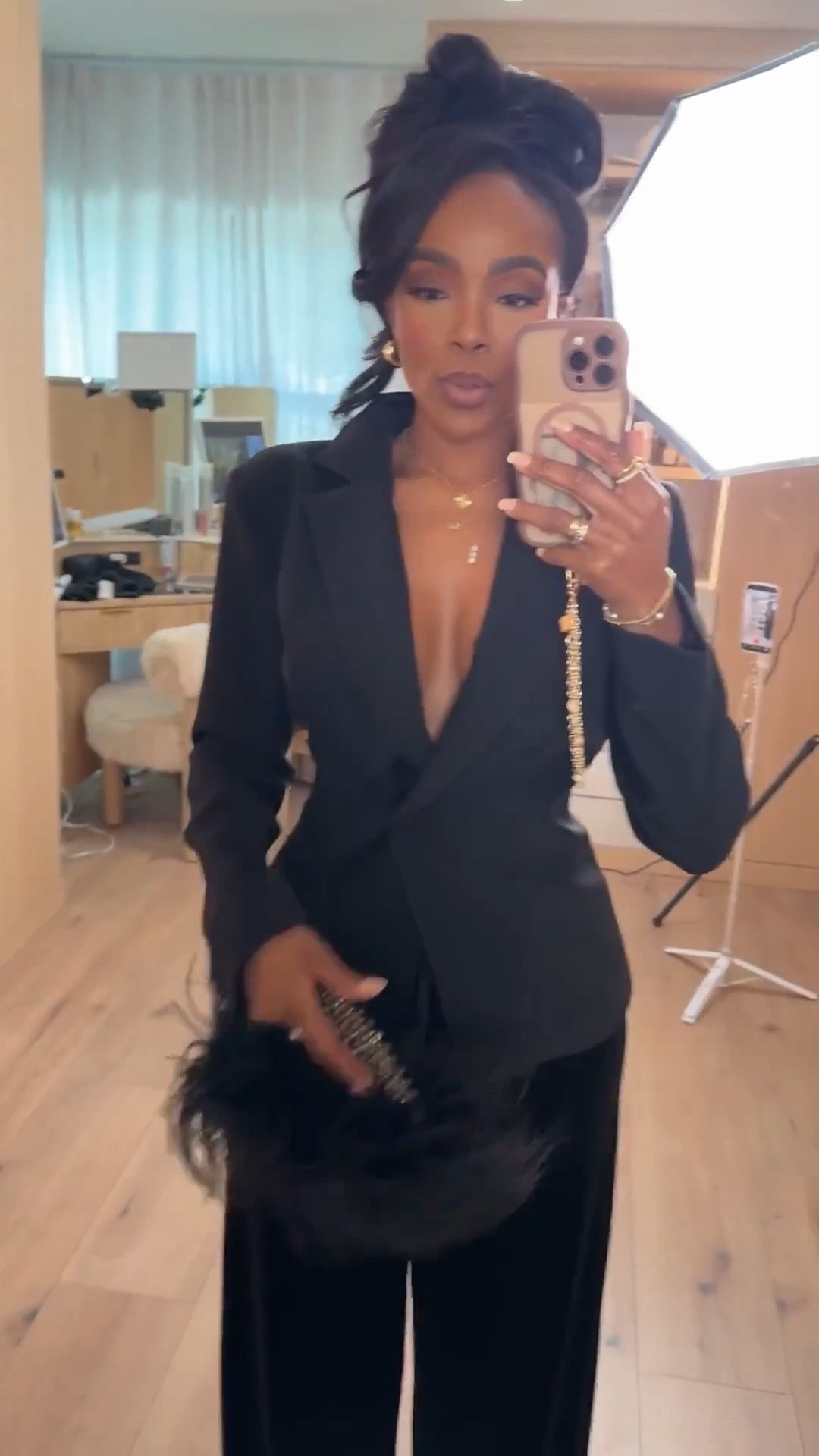 Holiday Glam Power Suit — @PrettyLittleThing velvet trousers paired with a sharp wrap blazer for a sleek moment. The mix of velvet texture and a plunging silhouette makes this the perfect elevated black-on-black look. Effortless, bold, and stunning for any holiday event — and Black Friday deals are active.

Perfect for holiday parties, winter date nights, and upscale dinners.

📏 Sizing:
Top: Small  
Bottom: Small  
Height: 5'4" | 138 lbs | Bust 34D | Waist 27" | Hips 40"

Chic black blazer styling, velvet wide-leg pants outfit ideas, holiday party looks, winter evening style, sleek monochrome outfit inspiration, elevated black suit styling.

Follow me on Instagram and YouTube @kirasfashionfinds#LTKHoliday

Follow my LTK @kirasfashionfinds on the @shop.LTK app to view this post and get my exclusive app-only content!

#liketkit #LTKvlog #LTKootd
@shop.ltk
https://liketk.it/5AGM8